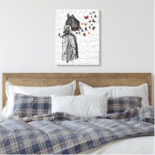 Toile Parasol lapin et papillon (Insitu(Chambre))