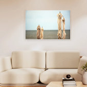 Toile Parasols de la plage Golden Twilight Photographie