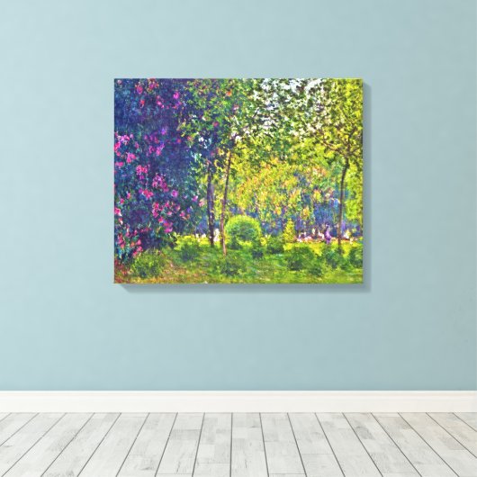 Toile Parc Monceau Claude Monet (Insitu (Plancher de Bois))