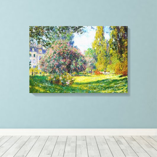 Toile Parc Monceau, Paris Claude Monet (Insitu (Plancher de Bois))