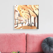 Toile Parc municipal d'automne | Aquarelle de feuillage (Insitu(Salon))