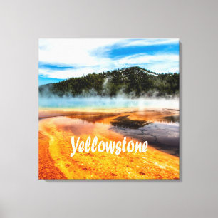 Toile Parc national de Yellowstone Monts Nature Animaux