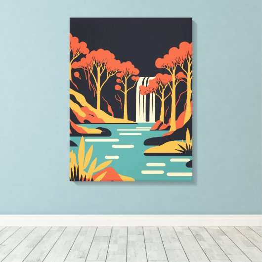 Toile Parc national des Lacs Plitvice (Insitu (Plancher de Bois))