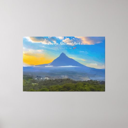 Toile Parc national des Virunga, RD Congo - Volcan (Recto)