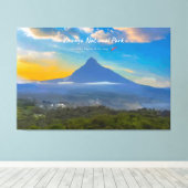 Toile Parc national des Virunga, RD Congo - Volcan (Insitu (Plancher de Bois))