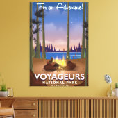 Toile Parc national des Voyageurs Minnesota affiche voya (Insitu(Salon))