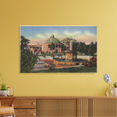 Toile Parc Rosicrucian, Fontaine et Vue sur le jardin (Insitu(Salon))