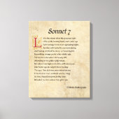 Toile Parchemin Shakespeare Sonnet 7 (Recto)