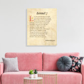 Toile Parchemin Shakespeare Sonnet 7 (Insitu(Salon))