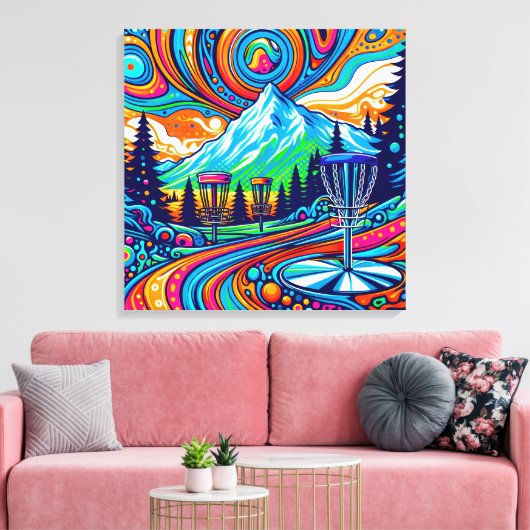 Toile Parcours de golf Psychedelic Disk (Insitu(Salon))