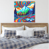 Toile Parcours de golf Psychedelic Disk (Insitu(Chambre))