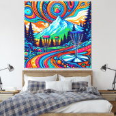 Toile Parcours de golf Psychedelic Disk (Insitu(Chambre))