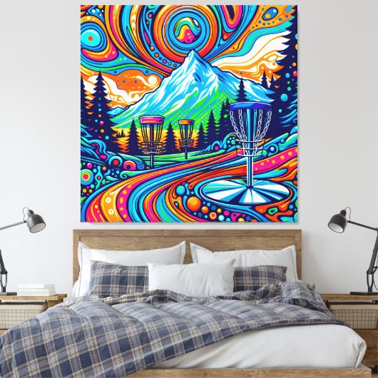 Toile Parcours de golf Psychedelic Disk (Insitu(Chambre))