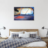 Toile Pare-brise d'un vieux camion rouillé (Insitu(Chambre))