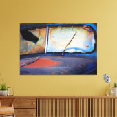 Toile Pare-brise d'un vieux camion rouillé (Insitu(Salon))
