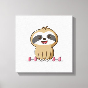 Toile Paresseux Chibi Mignon Entraînement � Animal de Gy
