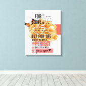 Toile Parfait comme vous êtes illustré citation (Insitu (Plancher de Bois))