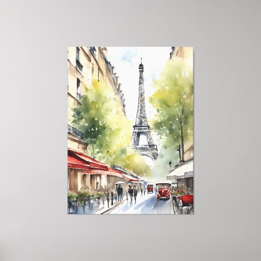 Toile Paris aquarelle (Recto)