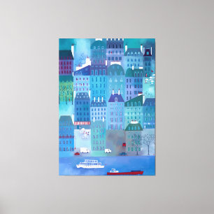 Toile Paris Blues