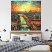 Toile Paris by night van Gogh (Insitu(Chambre))