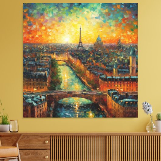 Toile Paris by night van Gogh (Insitu(Salon))