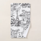 Toile Paris Eiffel noir et blanc (Serviette à main)