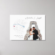Paris France Carte Mariage Fiançailles Photo Cadea