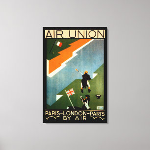 Toile Paris - Londres - Paris par Air