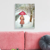 Toile Paris Marcher dans la neige (Insitu(Salon))