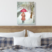 Toile Paris Marcher dans la neige (Insitu(Chambre))