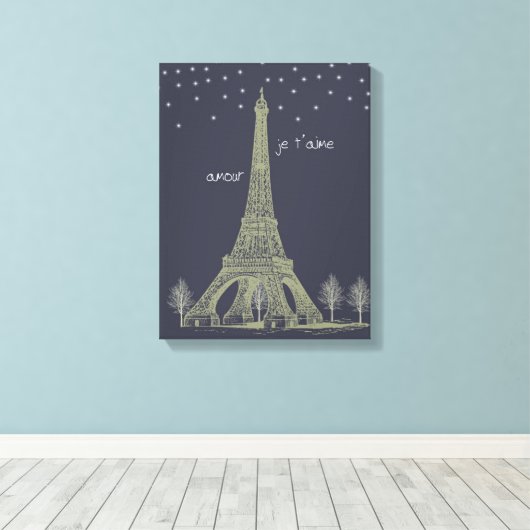 Toile Paris Nuit (Insitu (Plancher de Bois))