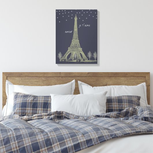 Toile Paris Nuit (Insitu(Chambre))