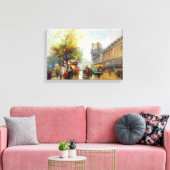 Toile Paris par un jour de pluie. Peinture aquarelle (Insitu(Salon))