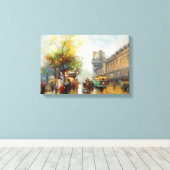 Toile Paris par un jour de pluie. Peinture aquarelle (Insitu (Plancher de Bois))