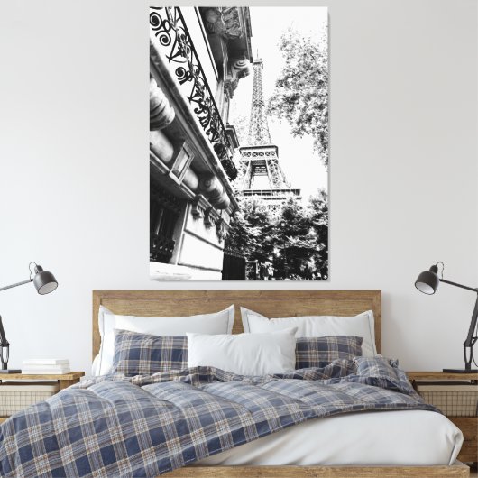 Toile Paris Photographie Décor en noir et blanc (Insitu(Chambre))