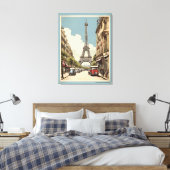 Toile Paris poster vintage (Insitu(Chambre))