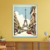 Toile Paris poster vintage (Insitu(Salon))