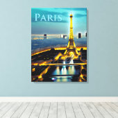 Toile Paris sous un ciel bleu turquoise (Insitu (Plancher de Bois))