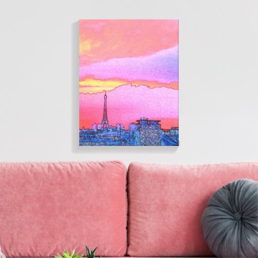 Toile Paris Sunset (Insitu(Salon))