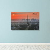 Toile Paris Sunset Tour Eiffel France Photo (Insitu (Plancher de Bois))