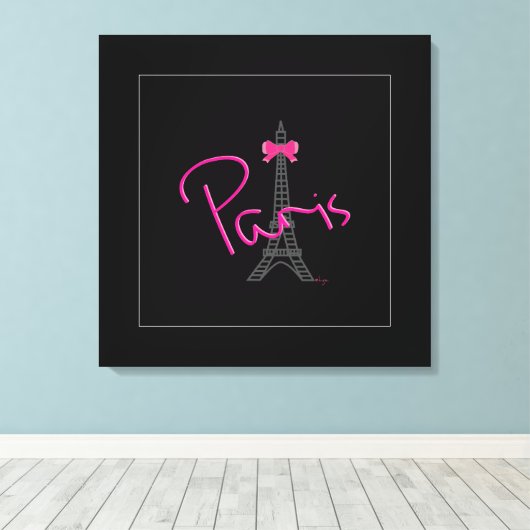 Toile Paris, Tour Eiffel avec arc Moderne (Insitu (Plancher de Bois))