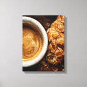 Toile Parisian Coffee & Croissant Art (Recto)