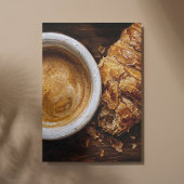 Toile Parisian Coffee & Croissant Art