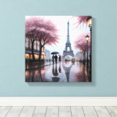Toile Parisian Spring Rain (Insitu (Plancher de Bois))