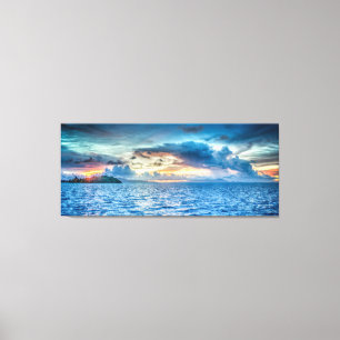 Toile Parler de nuages paysage marin