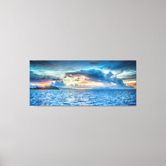 Toile Parler de nuages paysage marin (Recto)