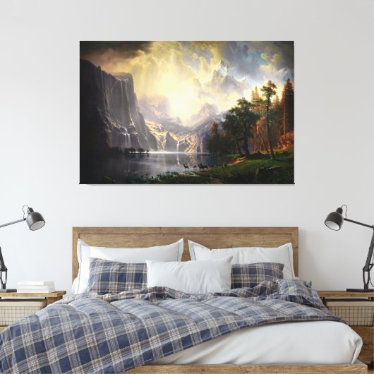 Toile Parmi la Sierra Nevada par Albert Bierstadt (Insitu(Chambre))