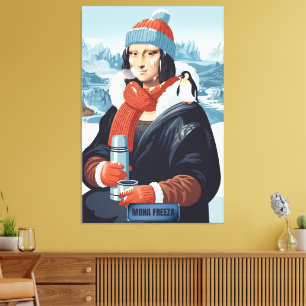 Toile Parodie drôle de l'art de Mona