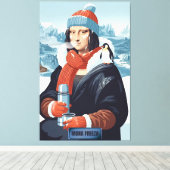 Toile Parodie drôle de l'art de Mona (Insitu (Plancher de Bois))