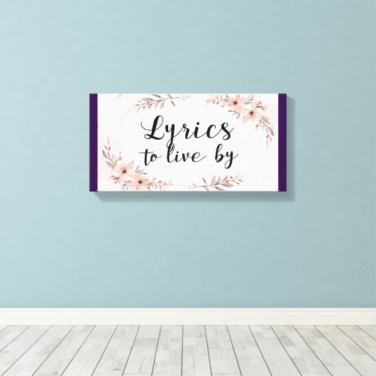 Toile Paroles De Live By (Insitu (Plancher de Bois))